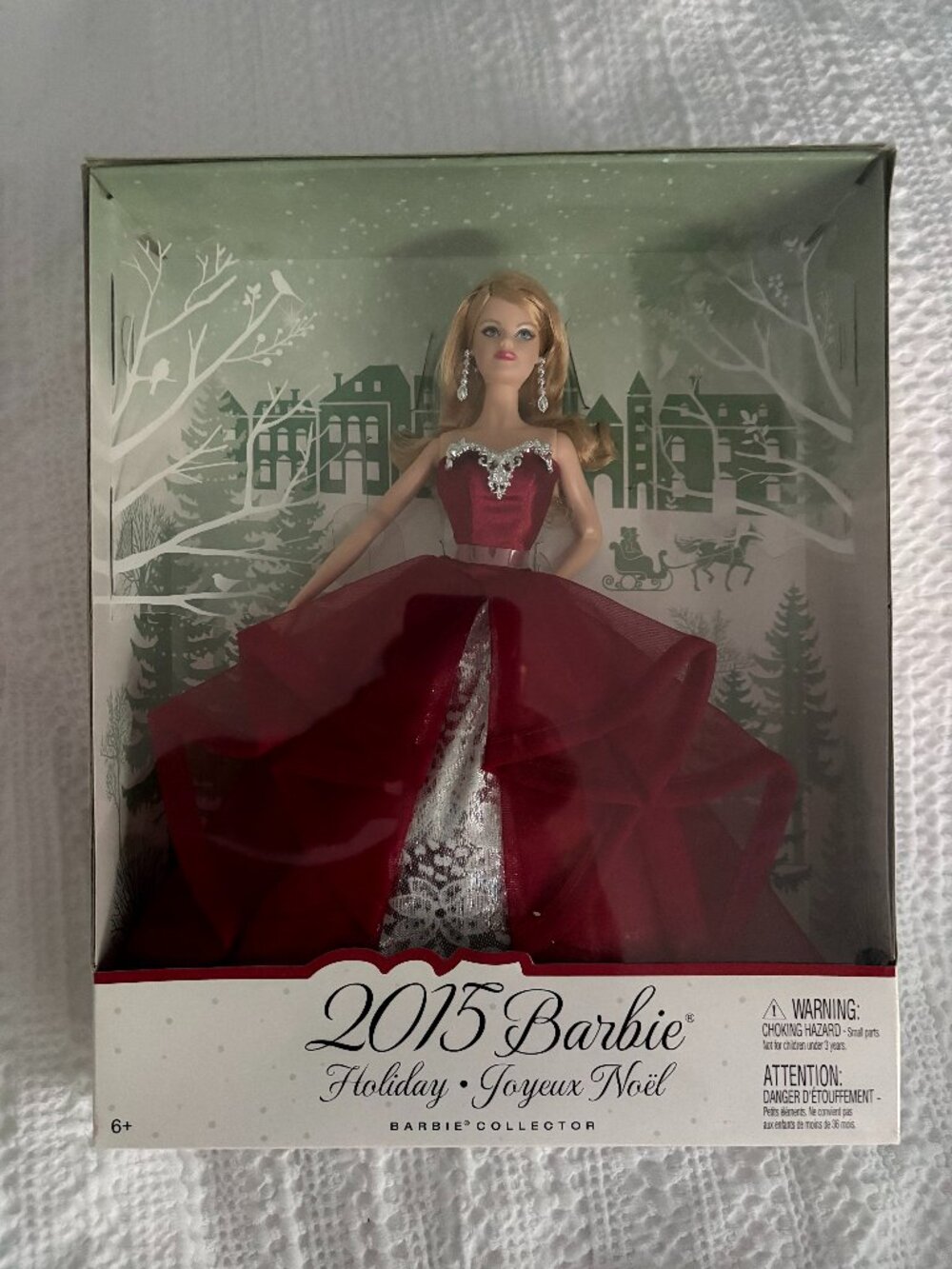 2015 Holiday Barbie Collector Red & Silver Gown NRFB Mattel